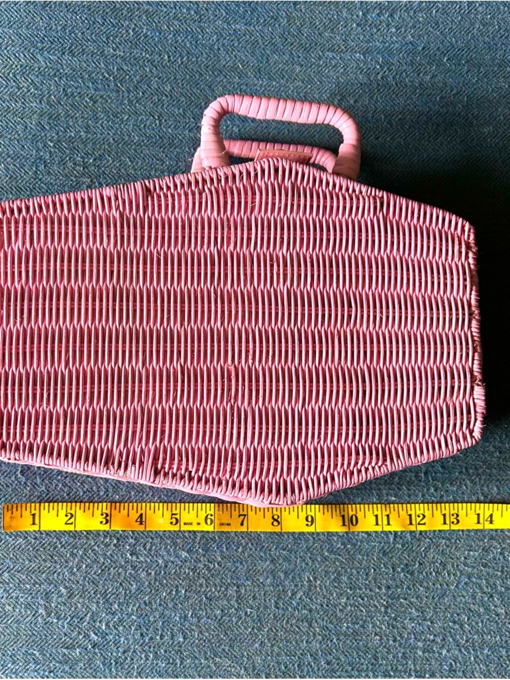 Woven Pink Handbag - Stylish Summer Wicker tote